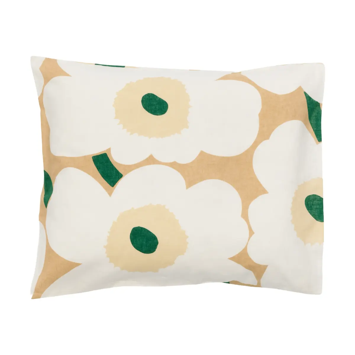 Unikko putevar/putetrekk 50 x 60 cm, Sand-off white-høy-emerald