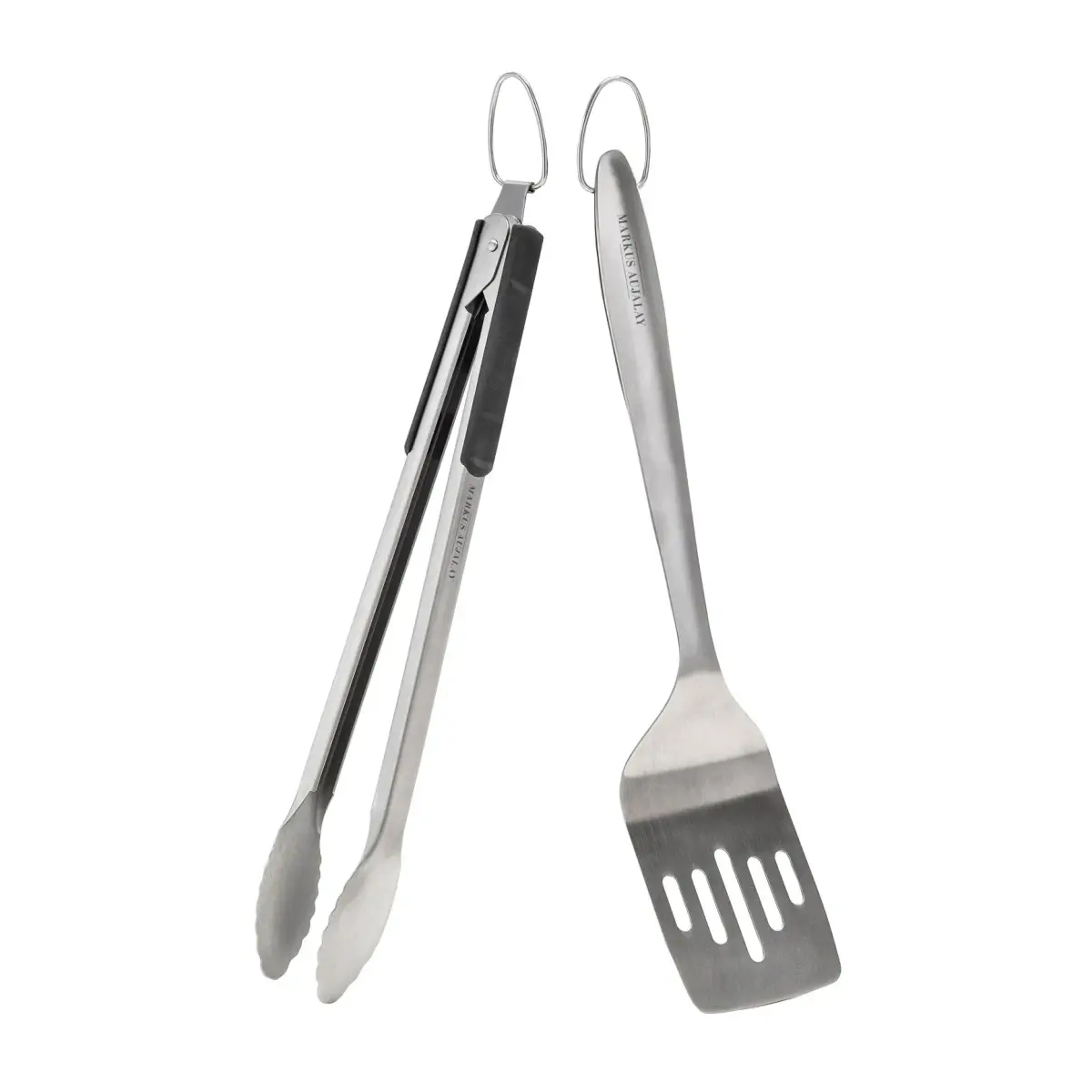 Markus BBQ grillsett 2-deler 10 x 43 cm, Sølv
