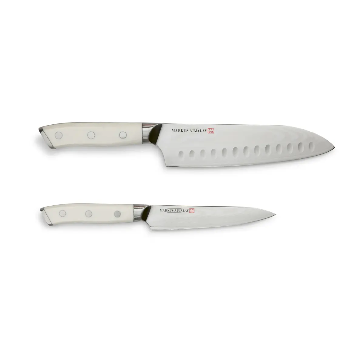 Markus Damaskus japansk knivsett, Japansk kokkekniv og skrellekniv
