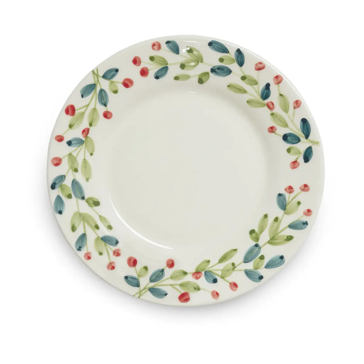 Basic juletallerken Ø21 cm, Hvit-multi