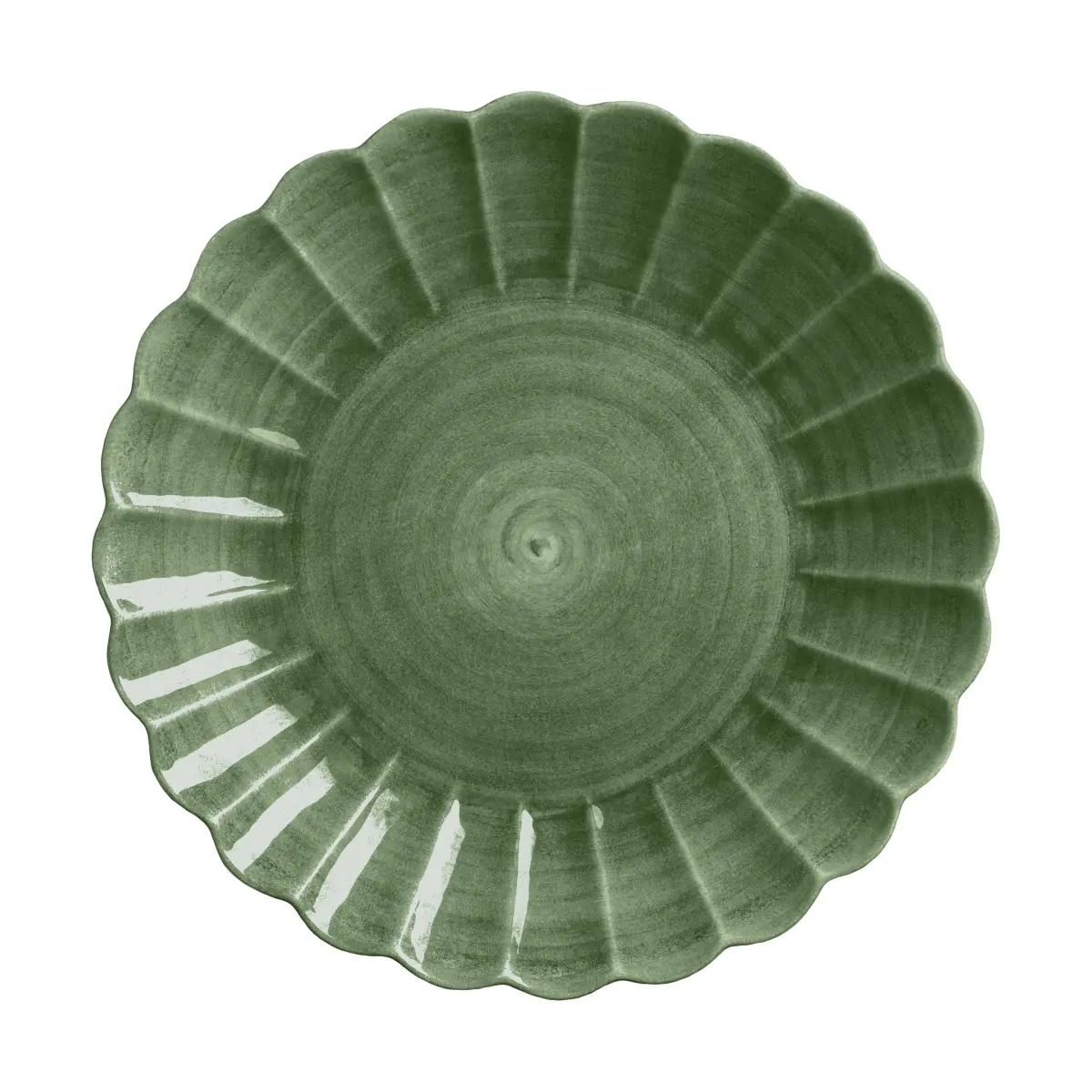 Oyster fat rund 42 cm, Forest green