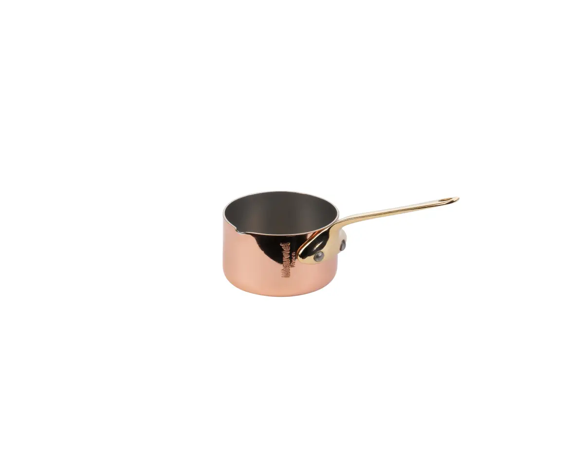 Kasserolle med tut mini 5 cl, Kobber-messing