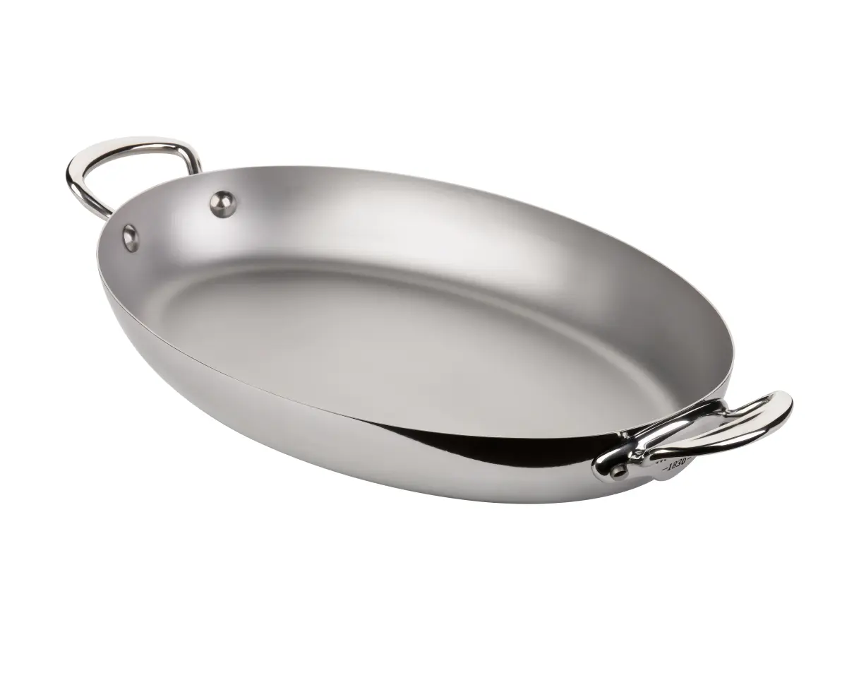 Stekepanne med 2 håndtak oval Cook Style 30 cm, Stål