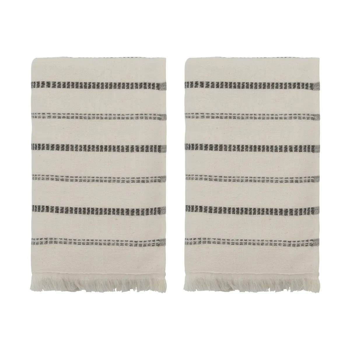 True håndkle 2 deler, Off-White-svart, 50x100 cm