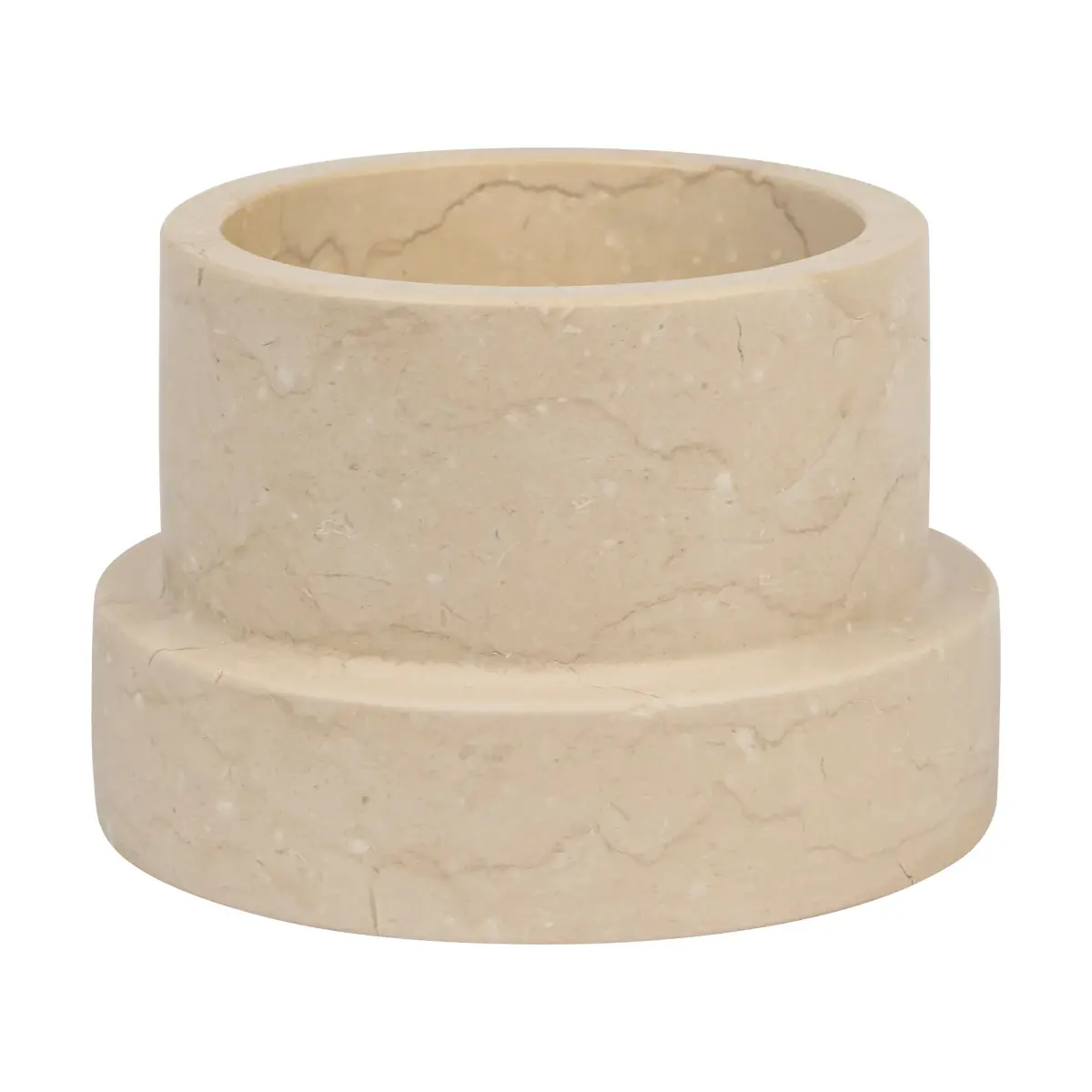 Marble lysestake til kubbelys 6,5 cm, Sand