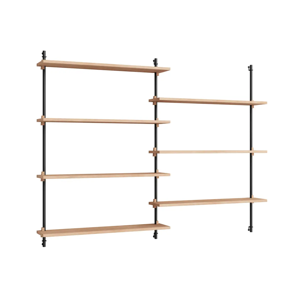 Moebe wall shelving ws.115.2, Eik-svart