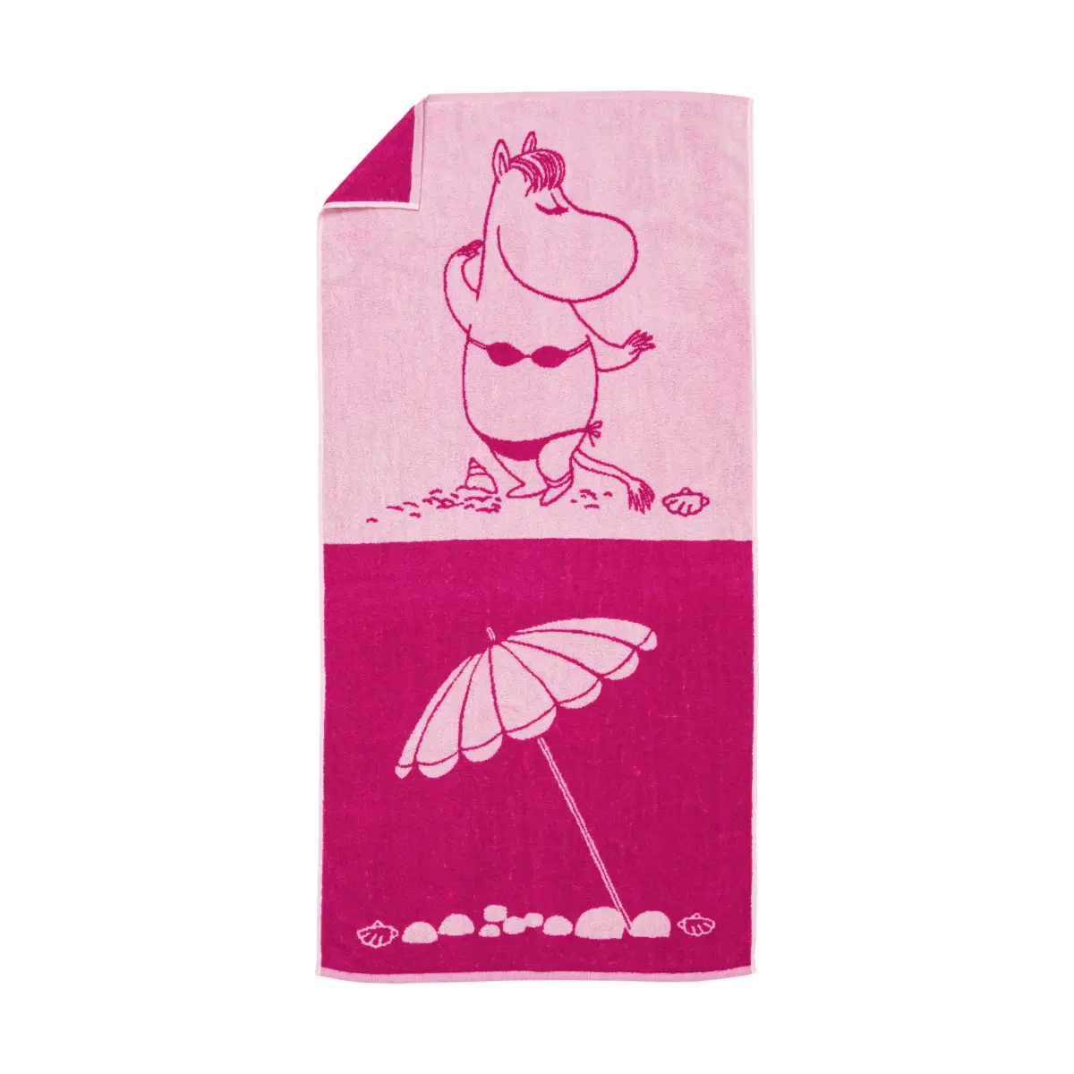 Mummitrollet badehåndkle 70 x 140 cm, Snorkfrøken rosa