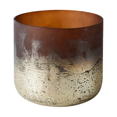 Lana vase Ø14x14 cm, Brown-gold