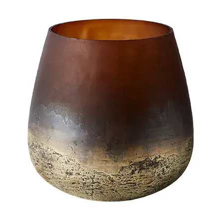 Lana vase Ø15x15 cm, Brown-gold