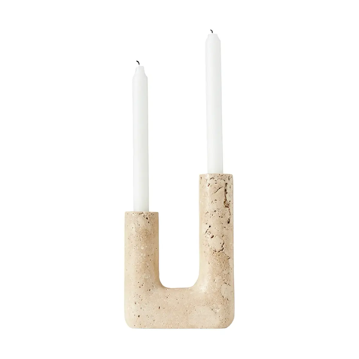 Minerva lysestake 20 cm, Creme