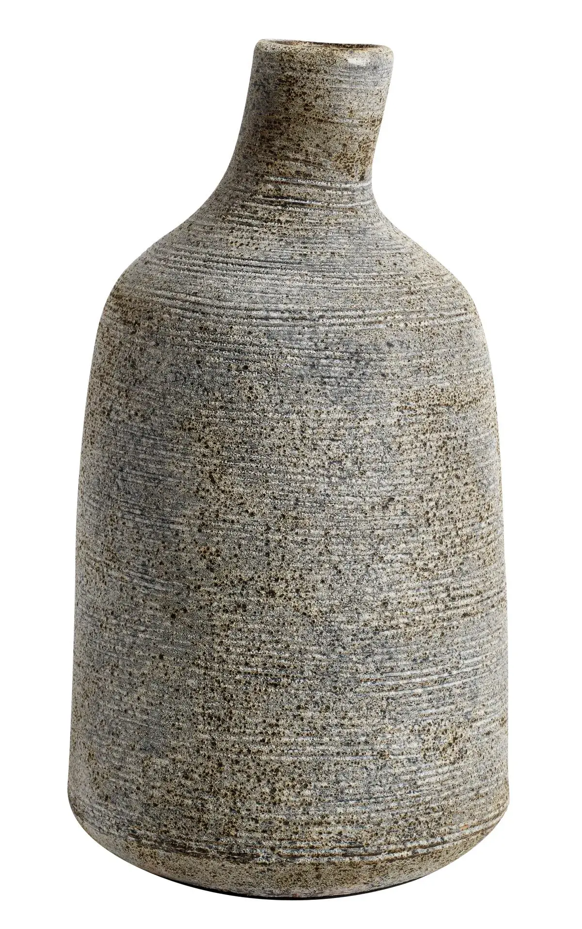 Stain vase stor 26 cm, Gråbrun