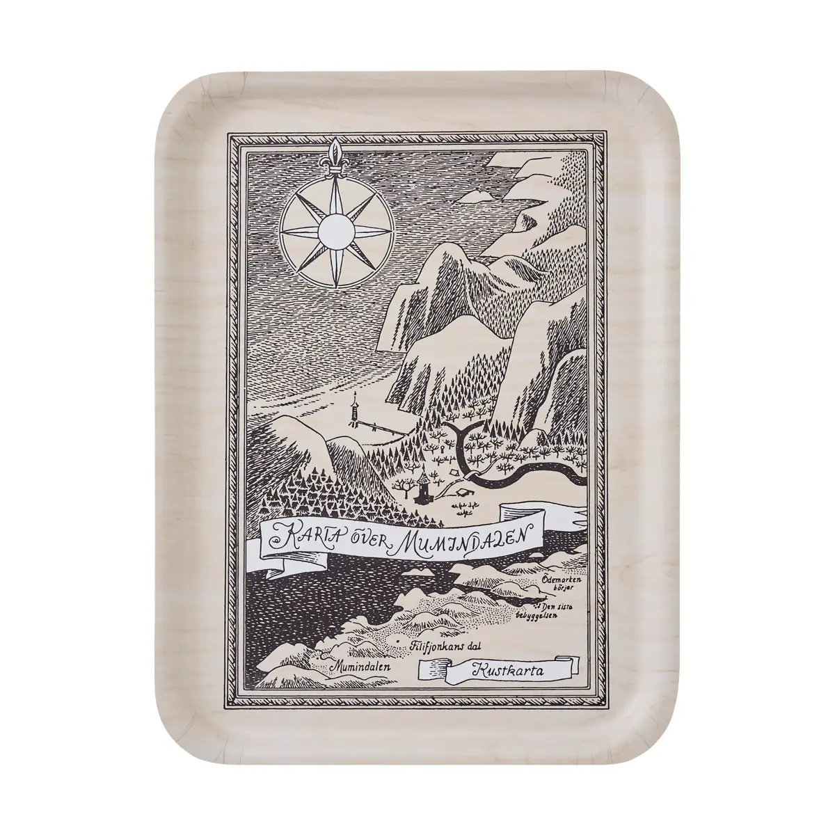 Moomin brett 32x42 cm, Swedish Moominvalley map