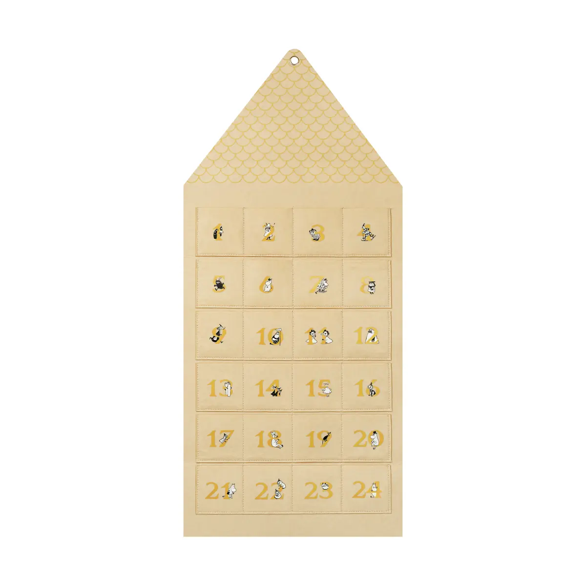 Moominhouse adventskalender 45x100 cm, Beige