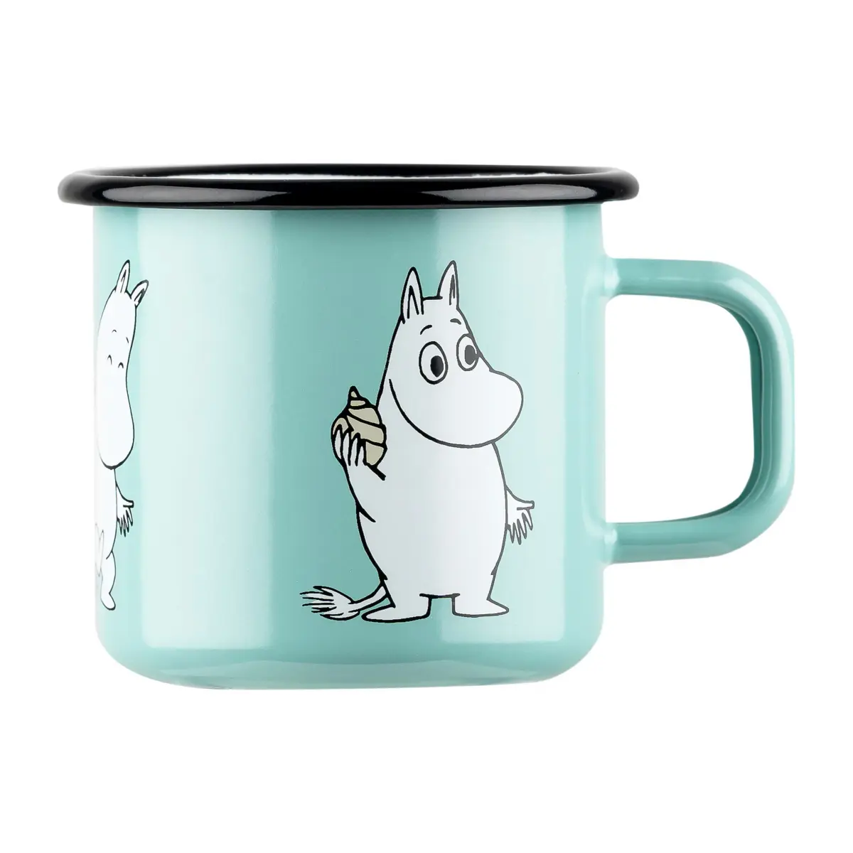 Mummi Retro emaljekopp 37 cl, Mint