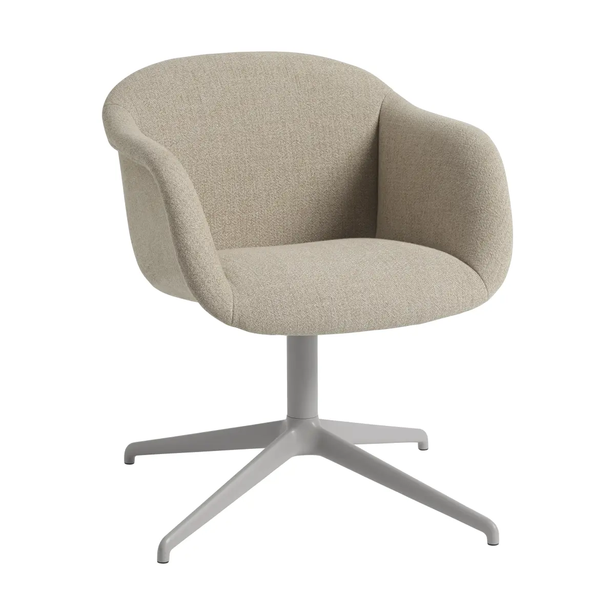 Fiber Soft Armchair swivel base, Ecriture 240/Grey