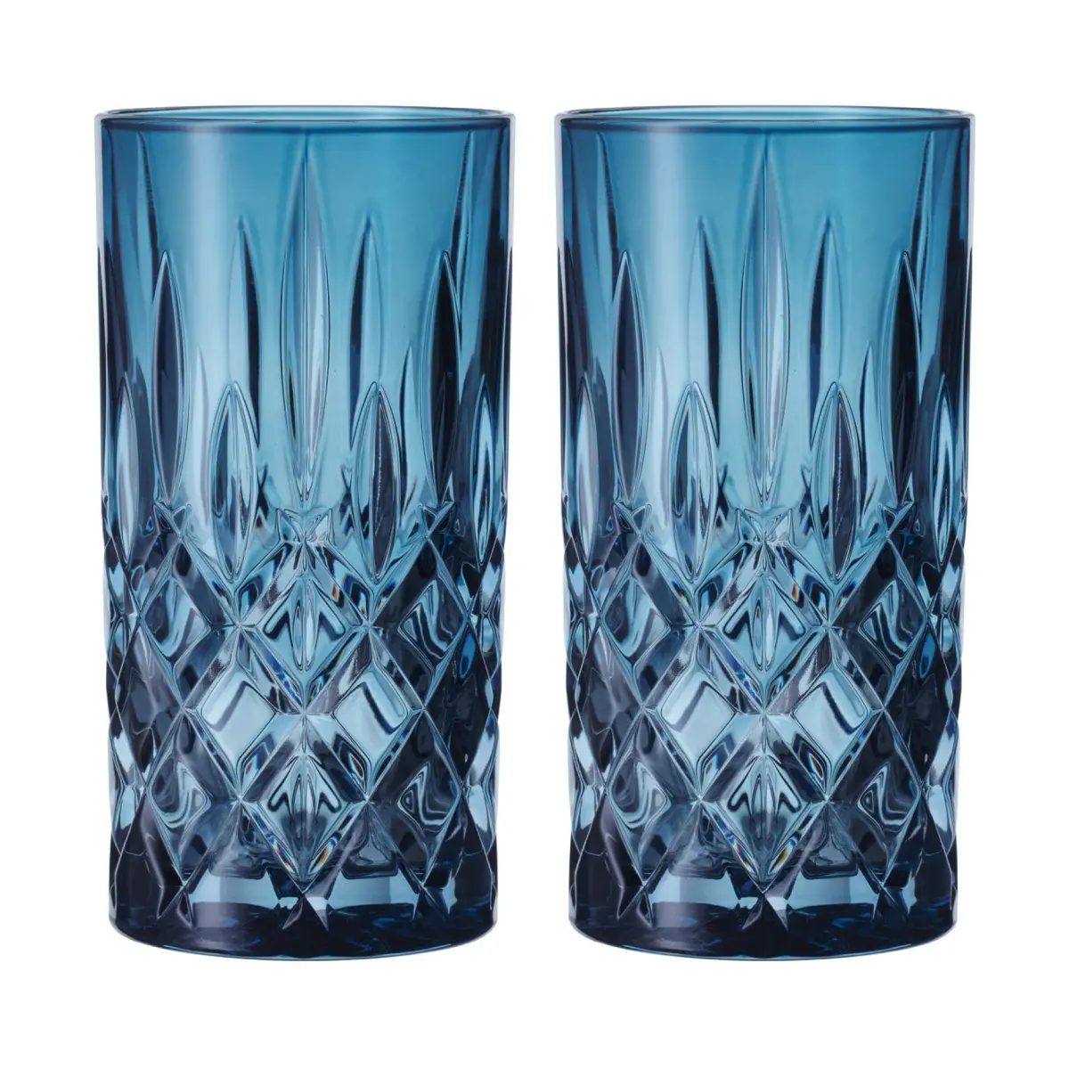 Noblesse Longdrink glass 39,5 cl 2-pakning, Vintage blue