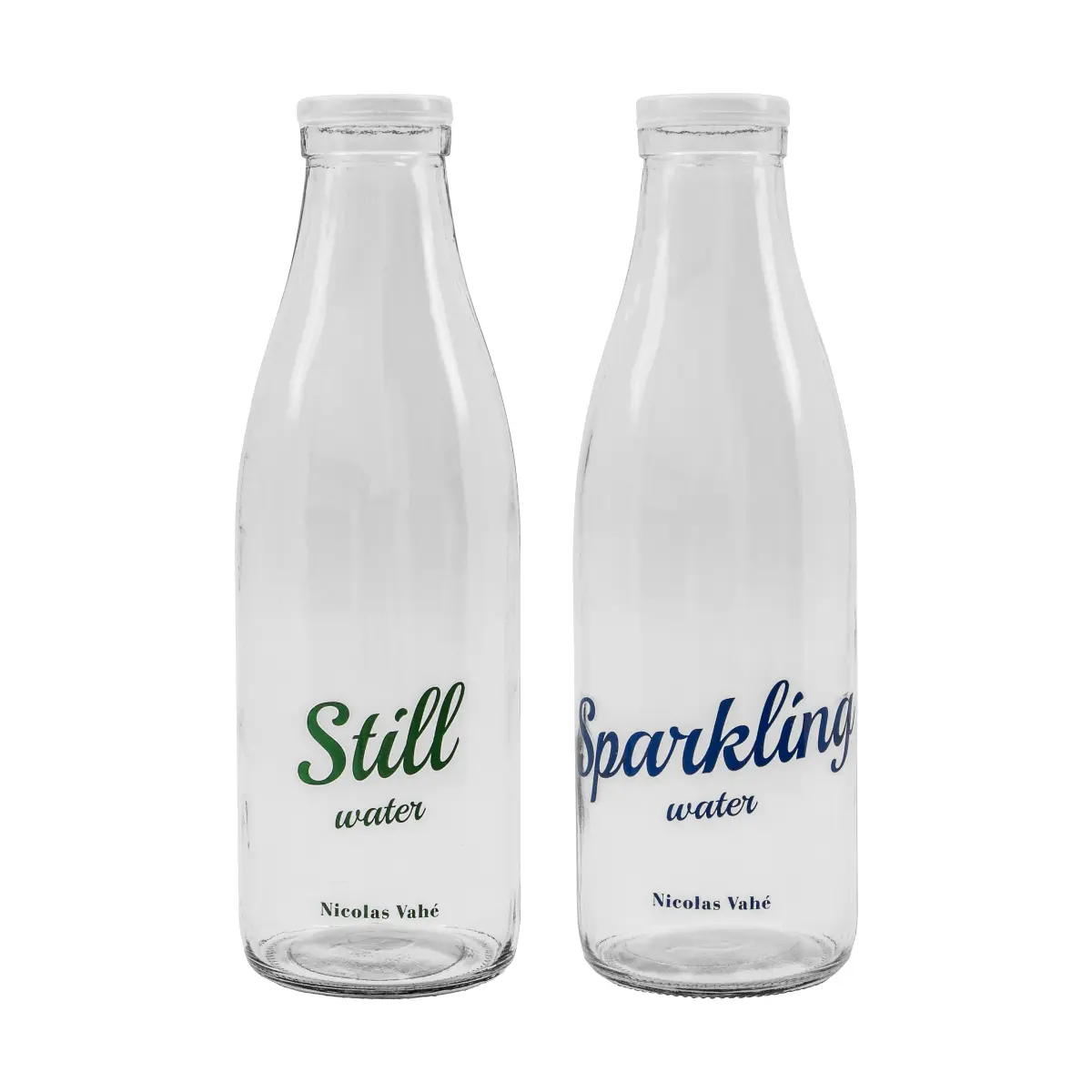 Flaske med lokk 1 L, 2 deler, Still-Sparkling