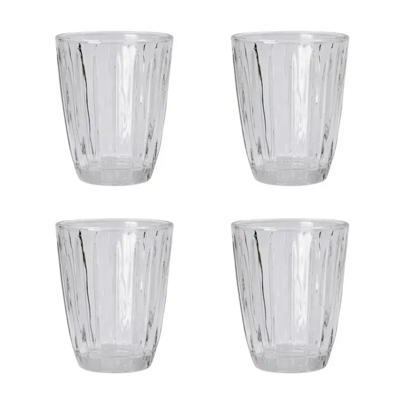Groove drikkeglass 20 cl 4-pakning, Klar