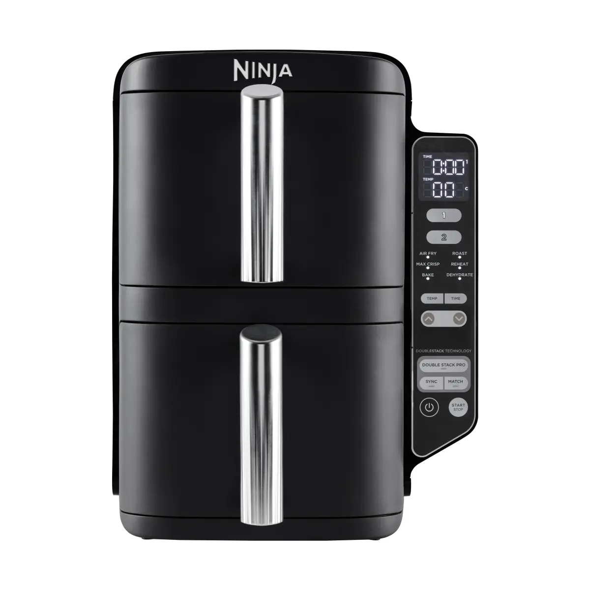 Ninja Air Fryer SL300EU dobbel stabel 2 skuffer 7,6 l, Svart