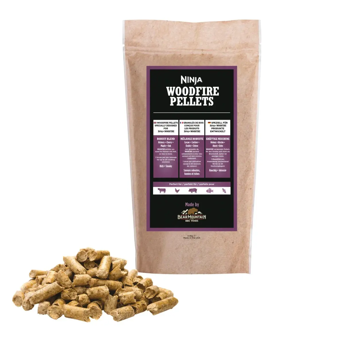Ninja Woodfire pellets Robust Blend, 900 g