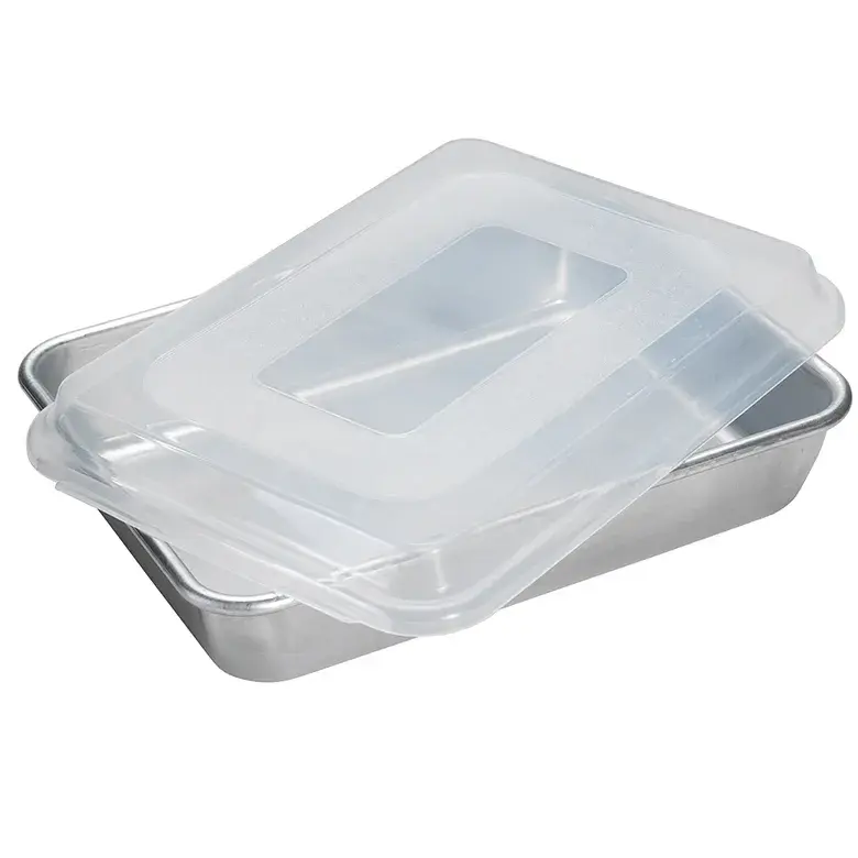 Kakeform med lokk 23x33 cm, Aluminium