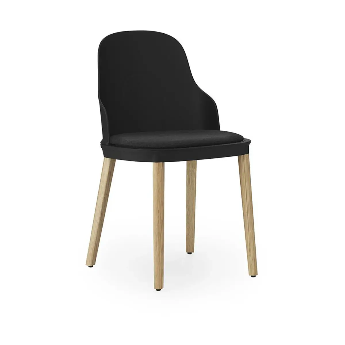 Allez stol med pute og eikeben, Black
