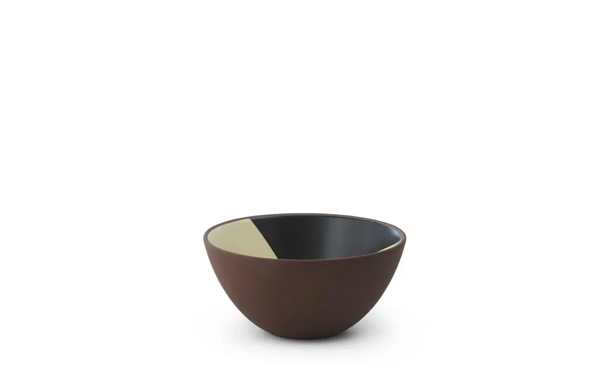 Line skål Ø15 cm, Brun-beige-svart