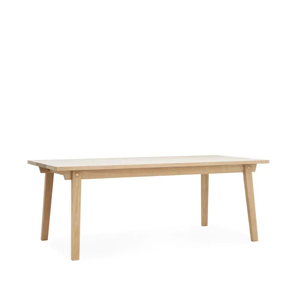 Slice spisebord, eik såpet, 3-delt plate