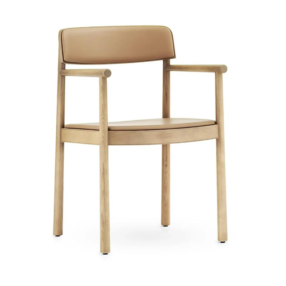 Timb karmstol med pute, Tan/Ultra Leather – Camel