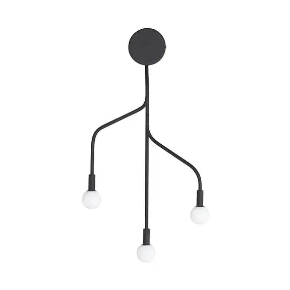 Vekst Vegglampe, Svart