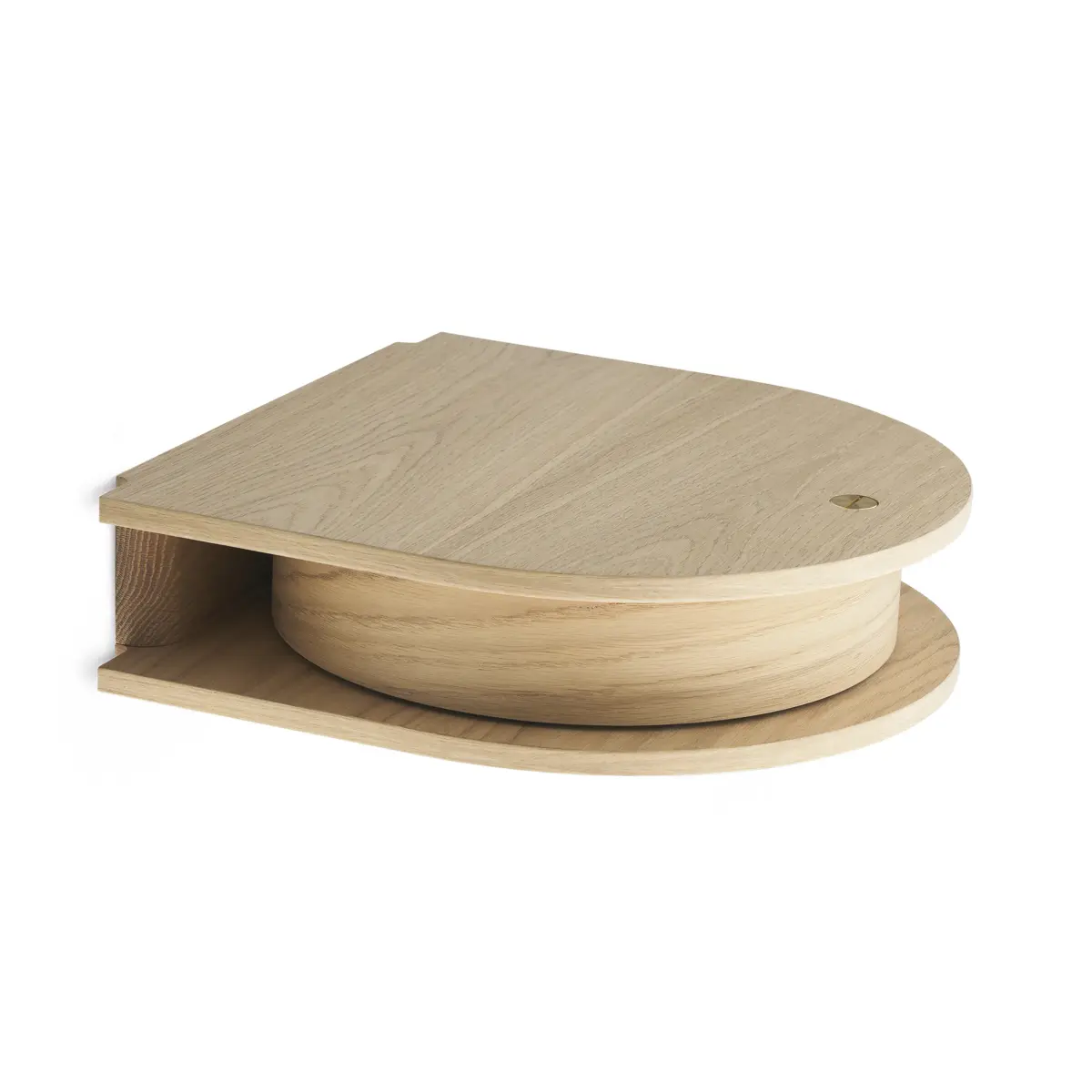 Valet skuff vegghengt small, Light oiled oak