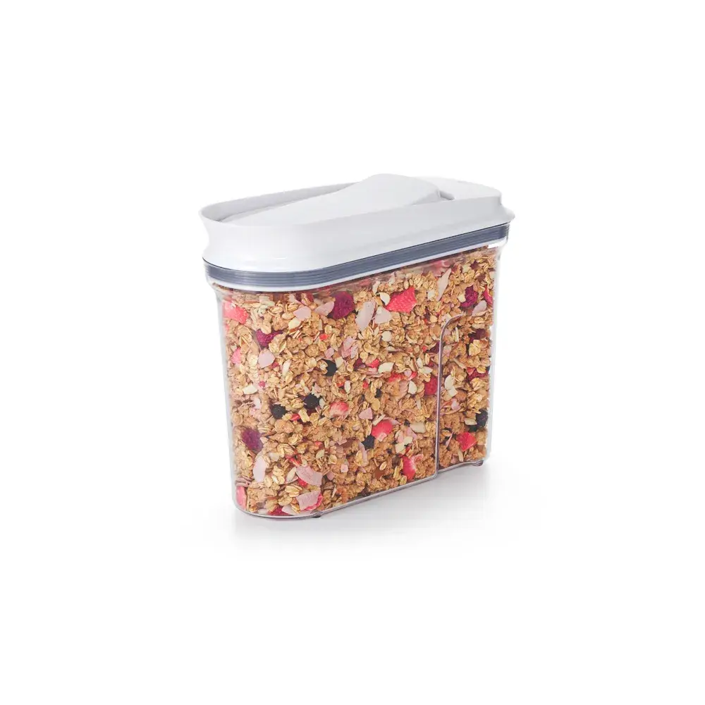 POP oppbevaringsboks frokostblandinger 2,3 l, Hvit-klar
