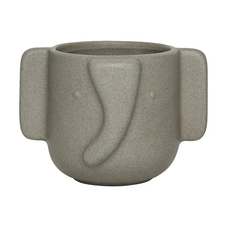 Elephant krukke Ø9,6 cm, stone