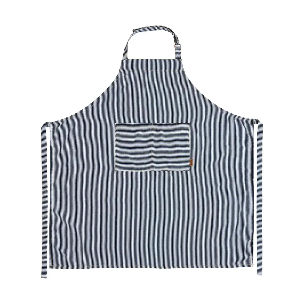 Stripet Denim forkle, Blue
