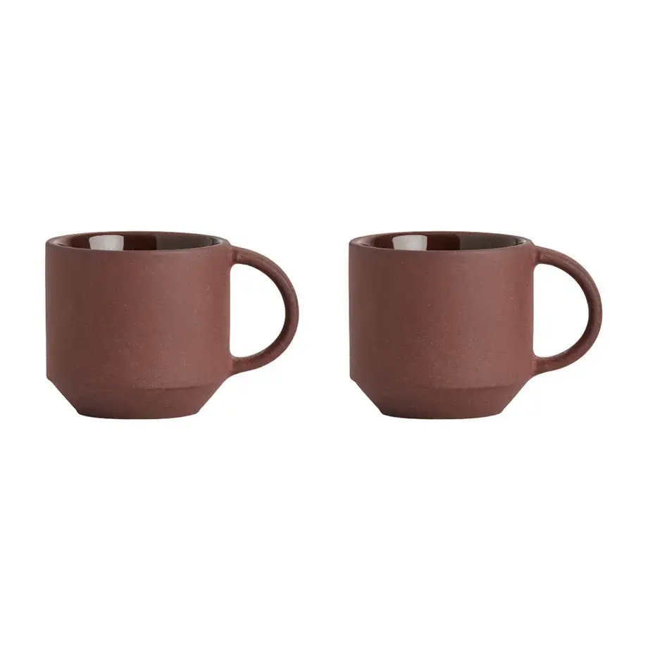 Yuka espressokopp 2-pk, Dark (brun)