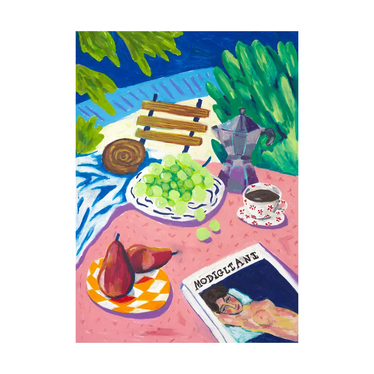 Modigliani in the Garden poster, 30x40 cm