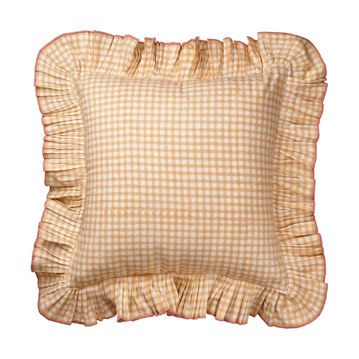 Vichy pute, Light Yellow, 40x40 cm