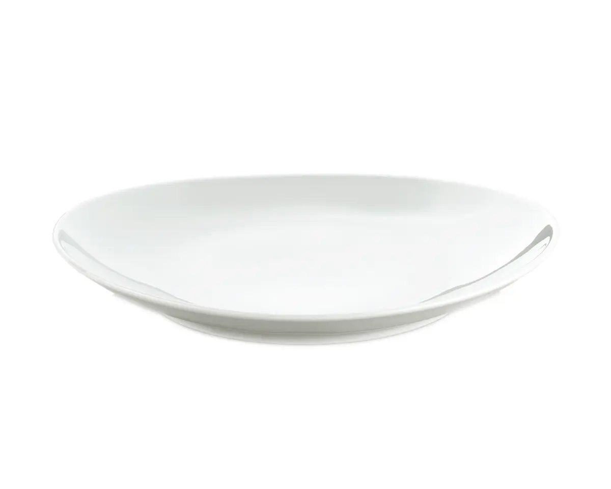Steaktallerken oval stor 29,5 cm, Hvit
