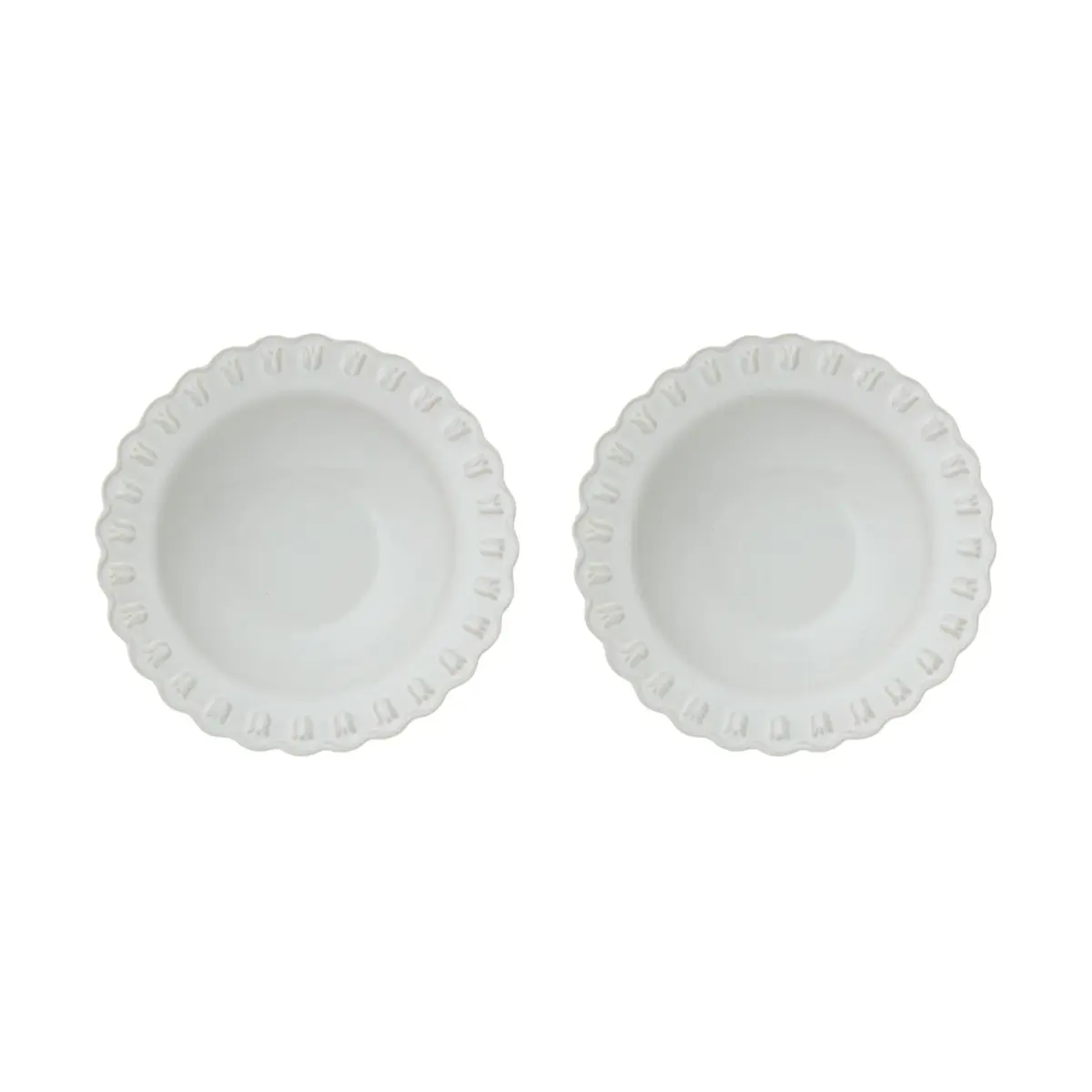 Tulipa dyp tallerken Ø23 cm 2-pack, White