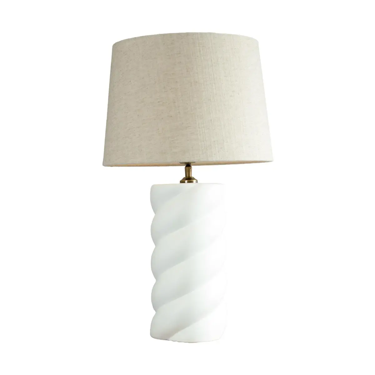 Spin bordlampe, Hvit-beige