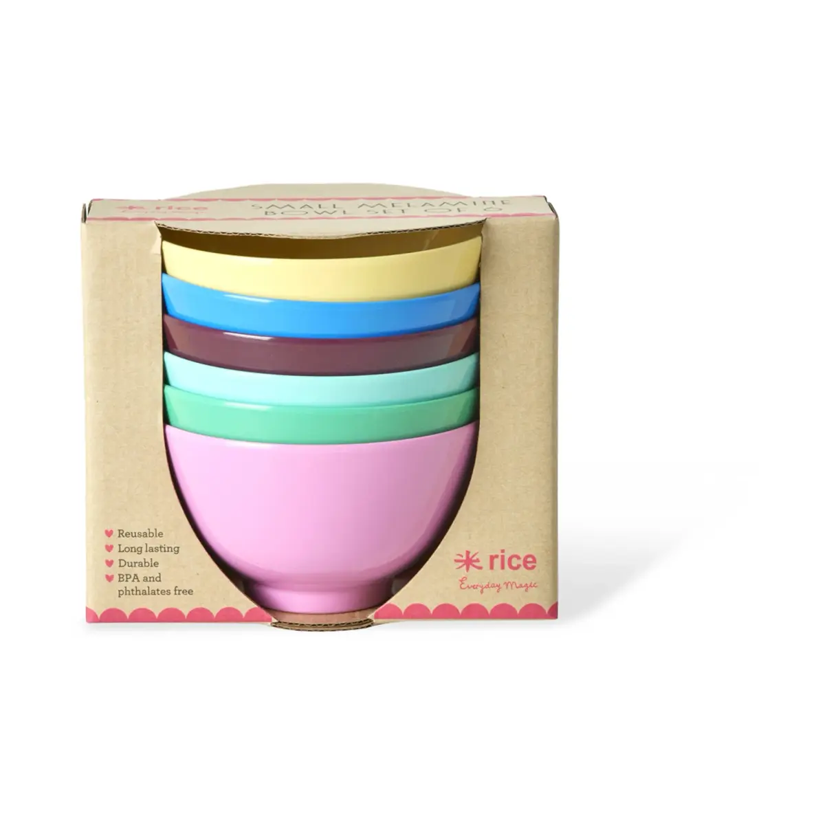 Rice melaminskål small 30 cl 6-pk, Show youre true colors