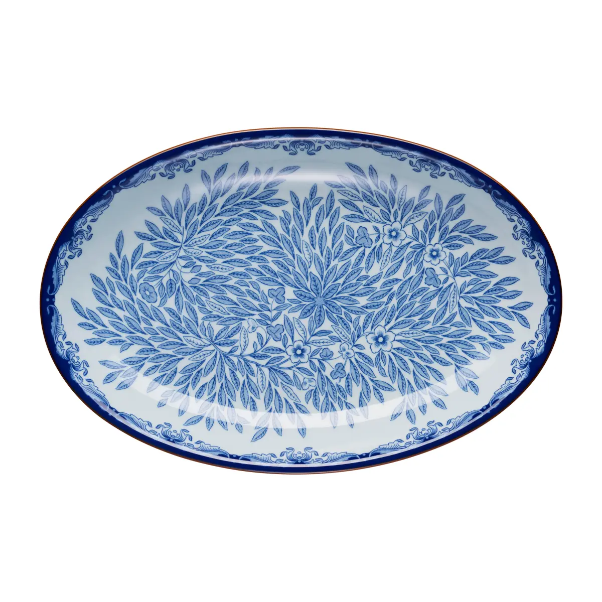 Ostindia Floris ovalt serveringsfat, 22 x 33 cm
