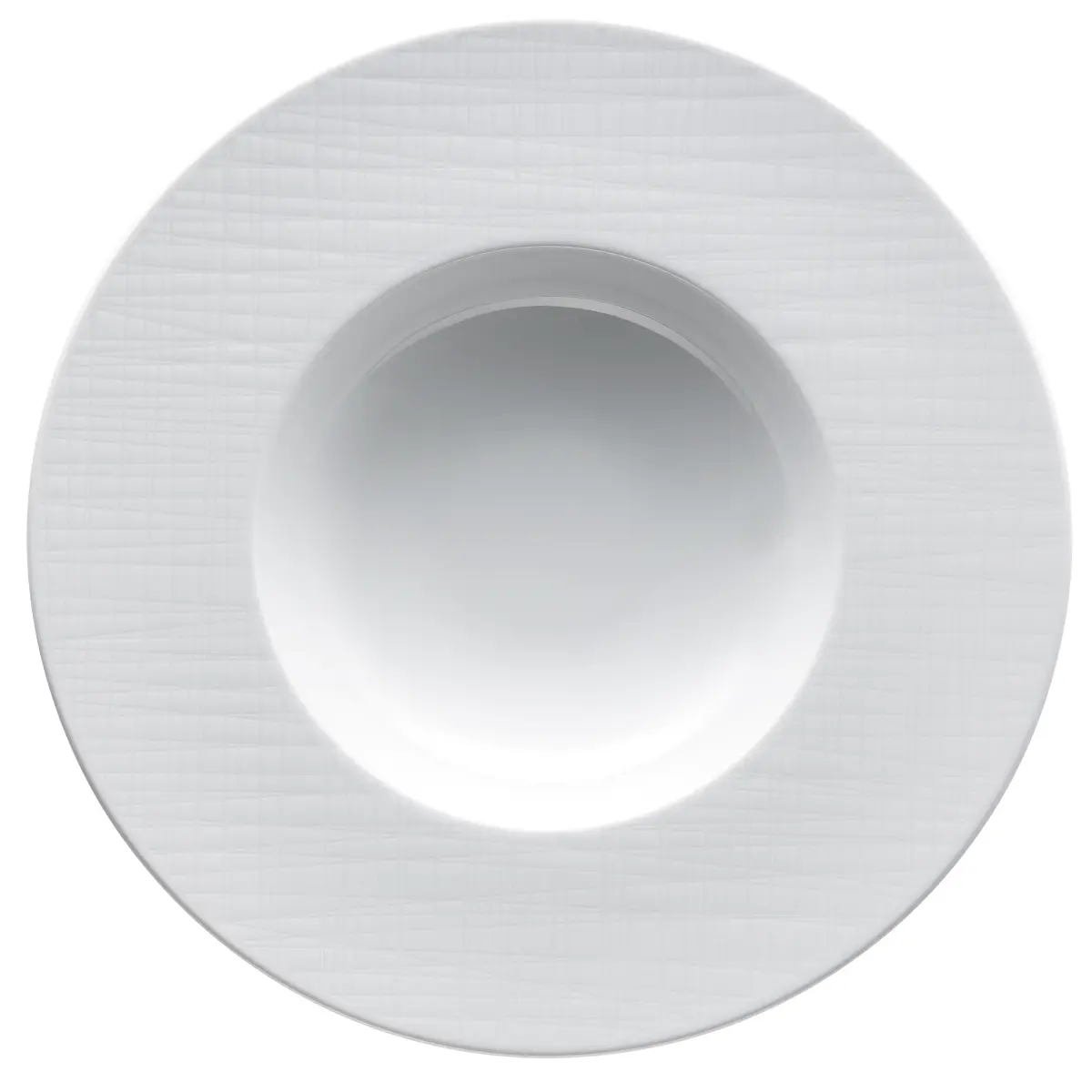 Mesh Rim dyp tallerken 28 cm, Hvit