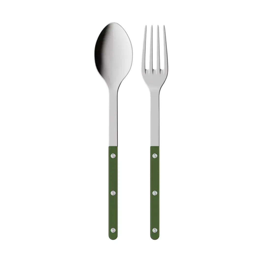 Bistrot solid serveringsbestikk 2 deler, Green