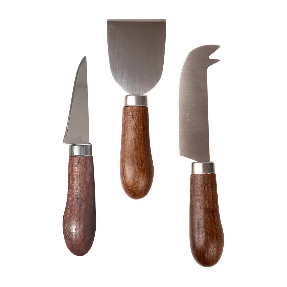 Astrid ostknivset 3-pack, Brun-sølv