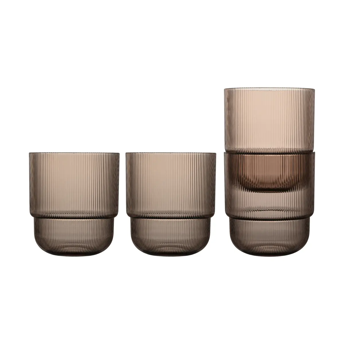 Billi vannglass 40 cl 4‑pk, Brun