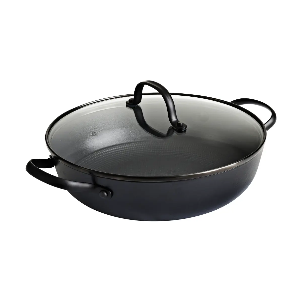 Satake kasserolle i lettvektsstøpejern m. glasslokk, 26 cm