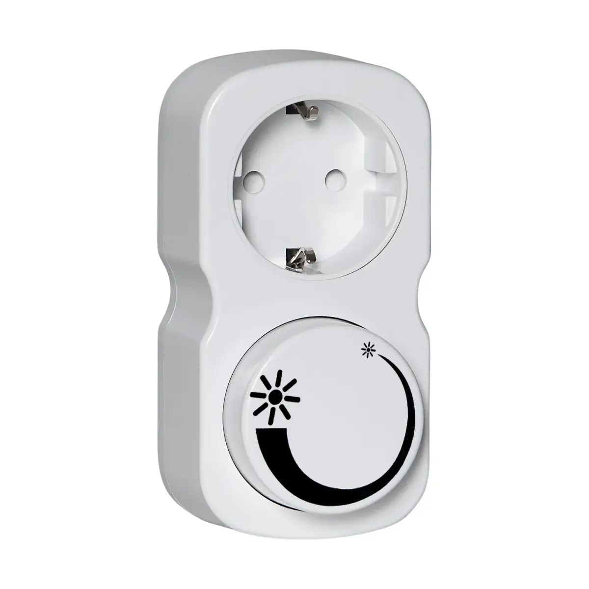Lit stikkontaktdimmer Saco, Hvit