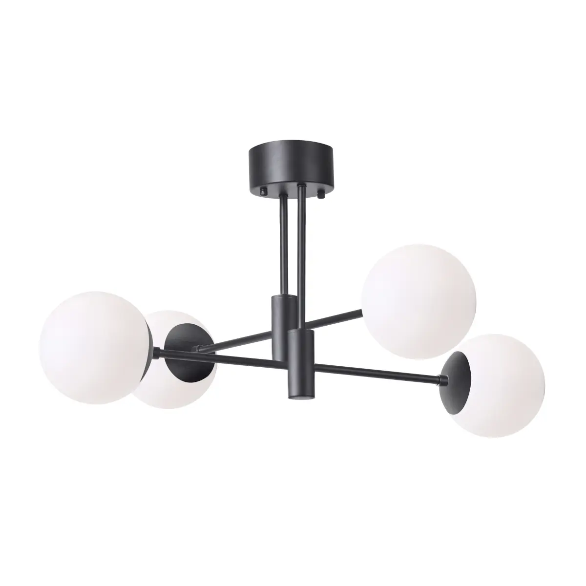 Solar taklampe svart 73 cm, Frostet hvit