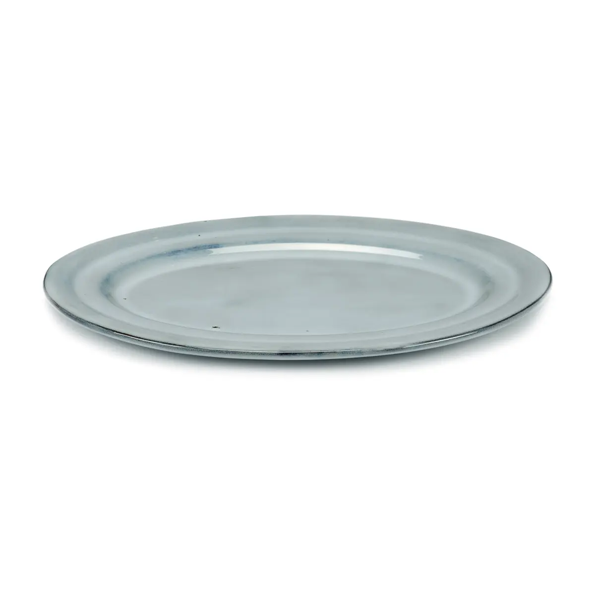 Pure serveringsskål oval glasert, Blue